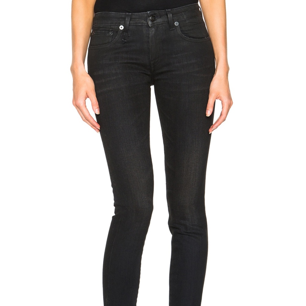 R13 Alison Crop - Curtis Black Waxed - SOLD OUT